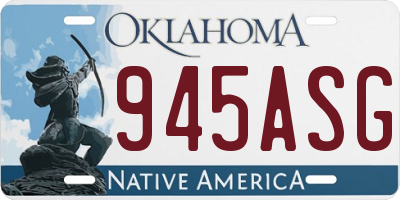 OK license plate 945ASG