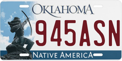 OK license plate 945ASN