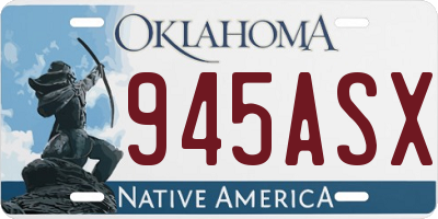 OK license plate 945ASX