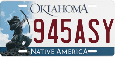 OK license plate 945ASY