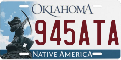 OK license plate 945ATA