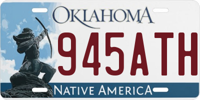 OK license plate 945ATH