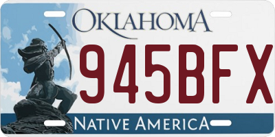 OK license plate 945BFX