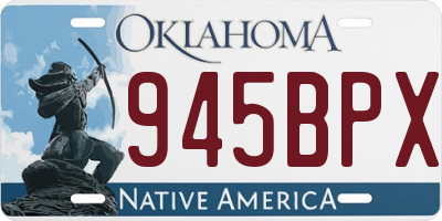 OK license plate 945BPX