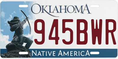 OK license plate 945BWR