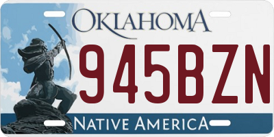 OK license plate 945BZN
