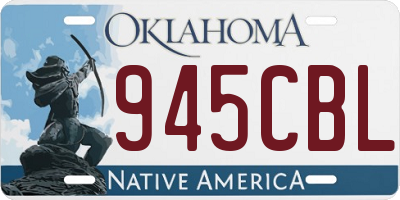 OK license plate 945CBL