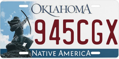 OK license plate 945CGX