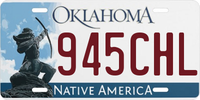 OK license plate 945CHL
