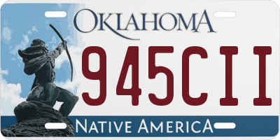 OK license plate 945CII