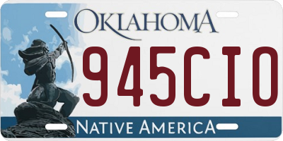 OK license plate 945CIO