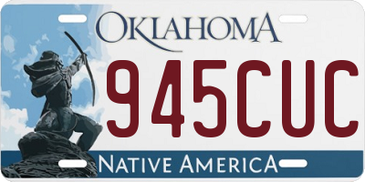 OK license plate 945CUC