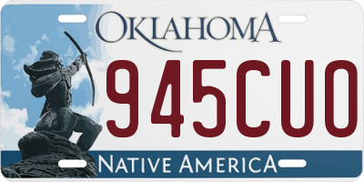 OK license plate 945CUO