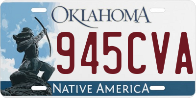 OK license plate 945CVA