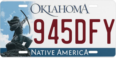 OK license plate 945DFY