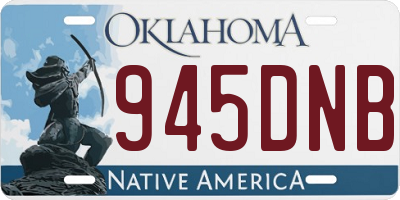 OK license plate 945DNB