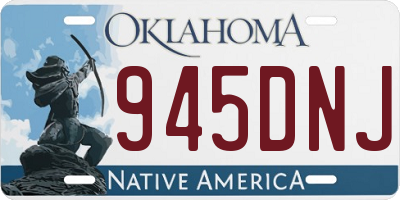 OK license plate 945DNJ