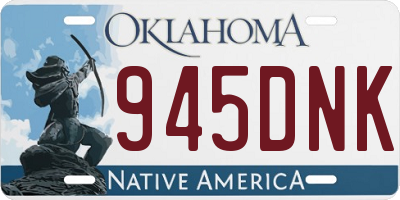 OK license plate 945DNK