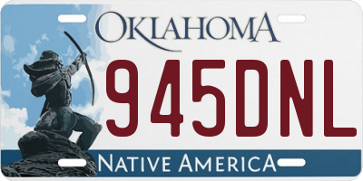 OK license plate 945DNL