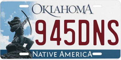 OK license plate 945DNS