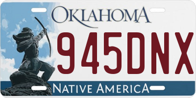 OK license plate 945DNX