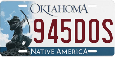 OK license plate 945DOS