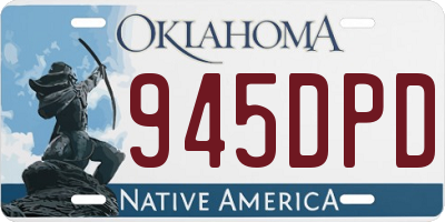 OK license plate 945DPD
