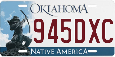 OK license plate 945DXC