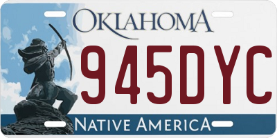 OK license plate 945DYC
