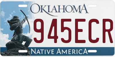 OK license plate 945ECR