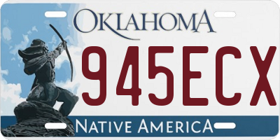 OK license plate 945ECX