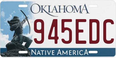 OK license plate 945EDC