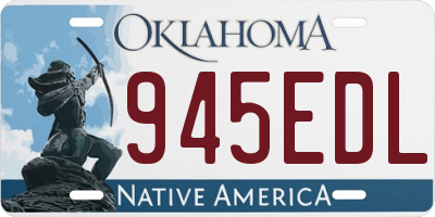 OK license plate 945EDL
