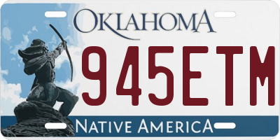OK license plate 945ETM