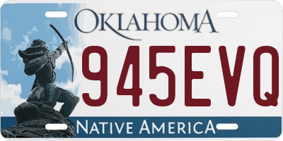 OK license plate 945EVQ