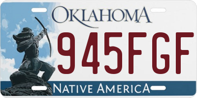 OK license plate 945FGF