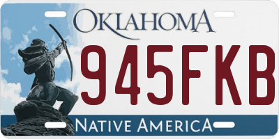 OK license plate 945FKB