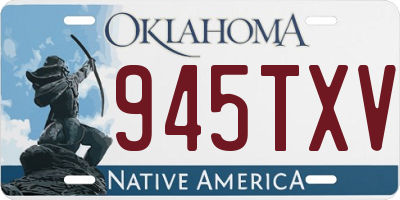 OK license plate 945TXV