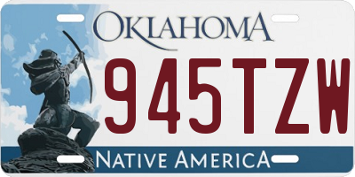 OK license plate 945TZW