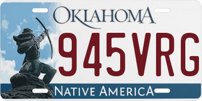 OK license plate 945VRG