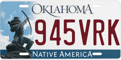 OK license plate 945VRK