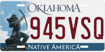 OK license plate 945VSQ