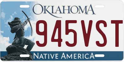 OK license plate 945VST