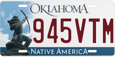 OK license plate 945VTM