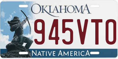 OK license plate 945VTO