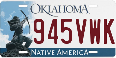 OK license plate 945VWK