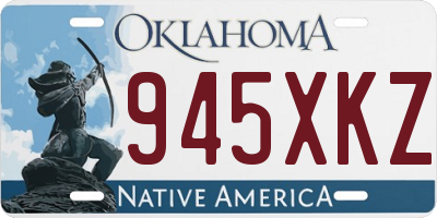 OK license plate 945XKZ