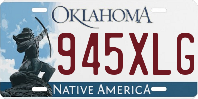 OK license plate 945XLG