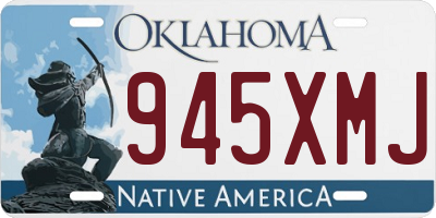 OK license plate 945XMJ