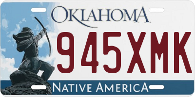 OK license plate 945XMK